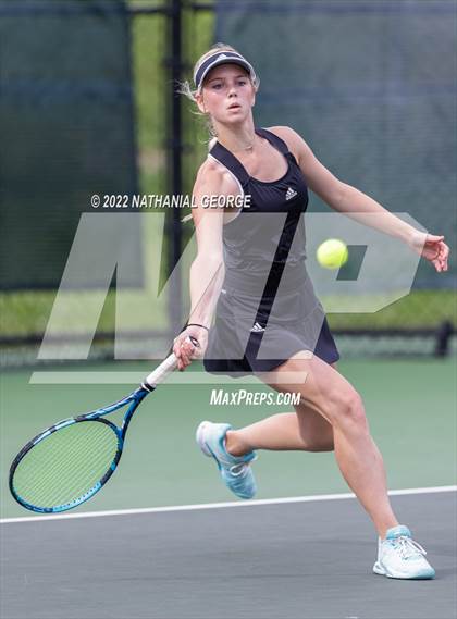 Thumbnail 2 in Girls Tennis Metro Tournament photogallery.