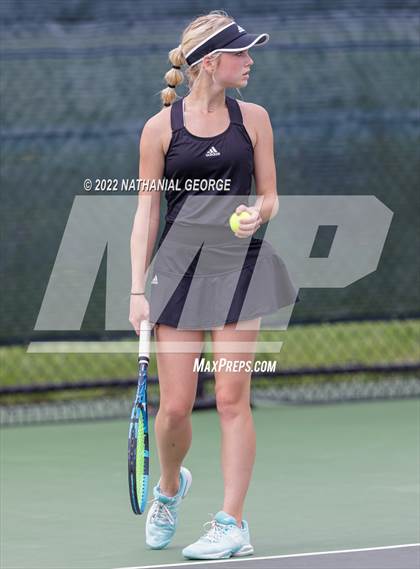 Thumbnail 3 in Girls Tennis Metro Tournament photogallery.