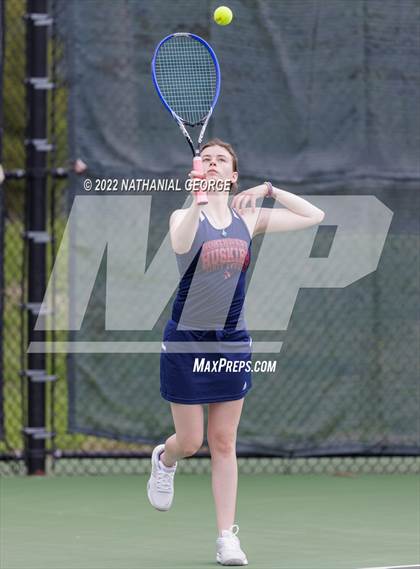 Thumbnail 3 in Girls Tennis Metro Tournament photogallery.
