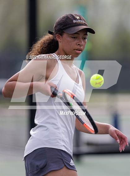 Thumbnail 3 in Girls Tennis Metro Tournament photogallery.