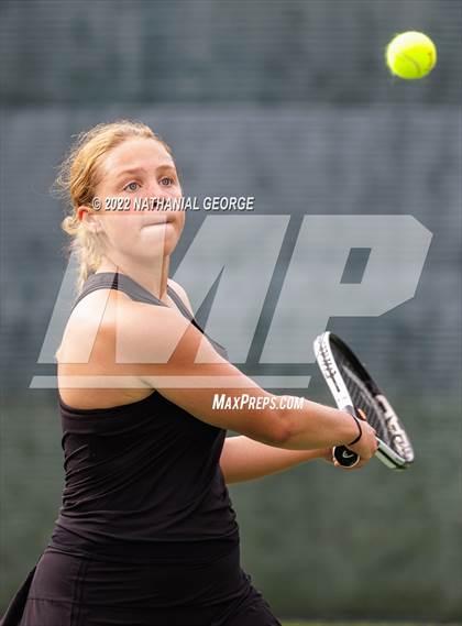 Thumbnail 1 in Girls Tennis Metro Tournament photogallery.