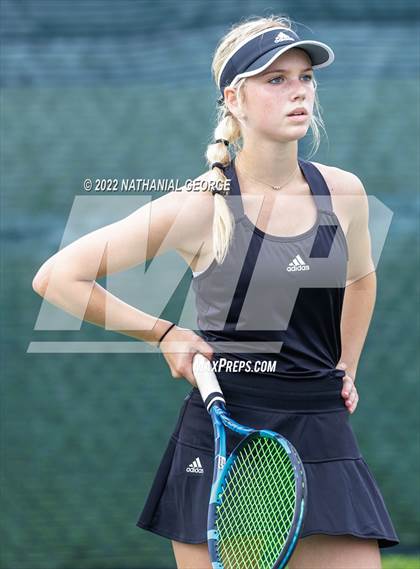 Thumbnail 1 in Girls Tennis Metro Tournament photogallery.
