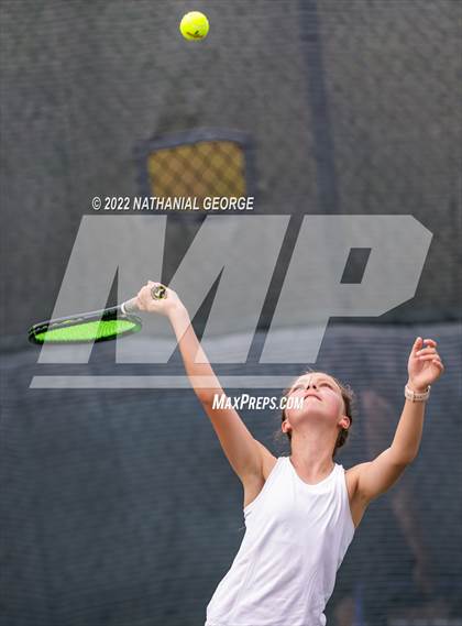 Thumbnail 1 in Girls Tennis Metro Tournament photogallery.