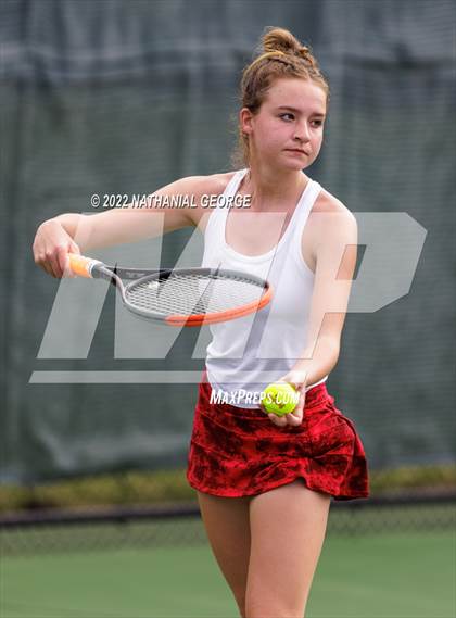 Thumbnail 2 in Girls Tennis Metro Tournament photogallery.