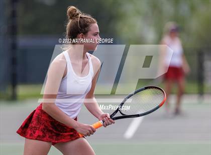 Thumbnail 3 in Girls Tennis Metro Tournament photogallery.