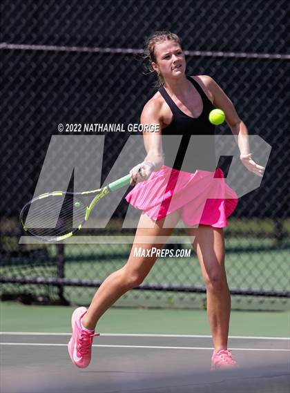 Thumbnail 1 in Girls Tennis Metro Tournament photogallery.