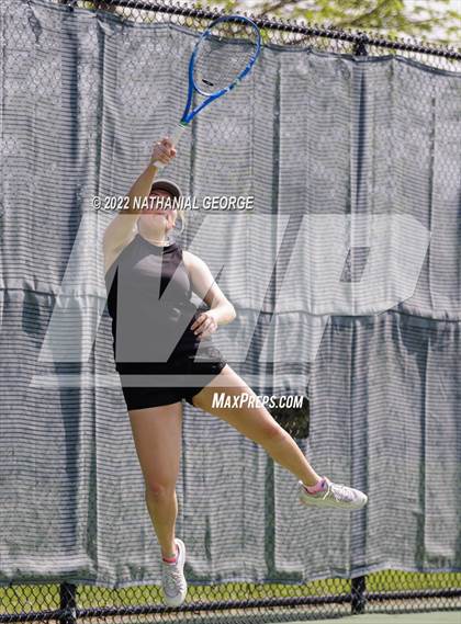 Thumbnail 3 in Girls Tennis Metro Tournament photogallery.