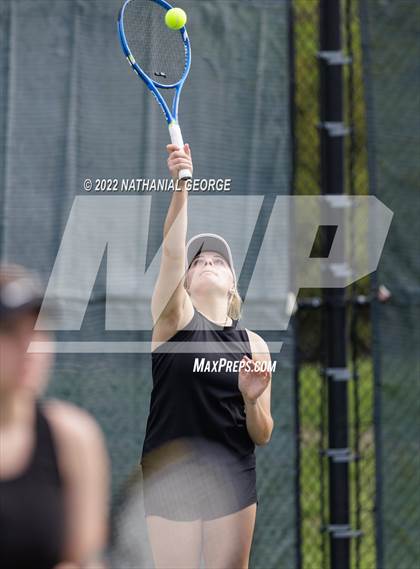 Thumbnail 2 in Girls Tennis Metro Tournament photogallery.