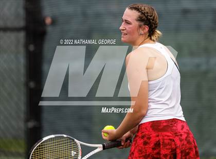 Thumbnail 3 in Girls Tennis Metro Tournament photogallery.