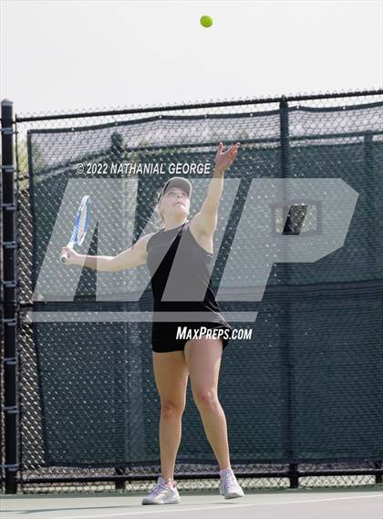 Thumbnail 3 in Girls Tennis Metro Tournament photogallery.