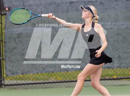 Thumbnail 3 in Girls Tennis Metro Tournament photogallery.