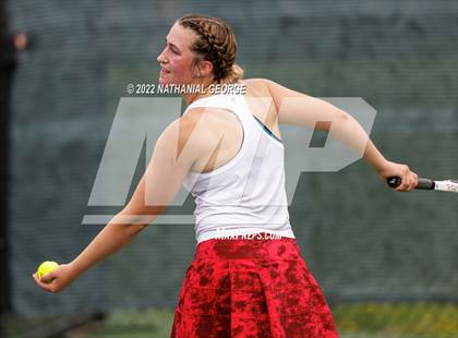 Thumbnail 1 in Girls Tennis Metro Tournament photogallery.