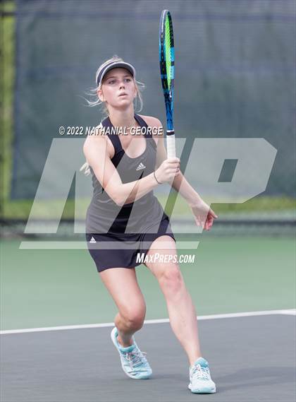 Thumbnail 1 in Girls Tennis Metro Tournament photogallery.