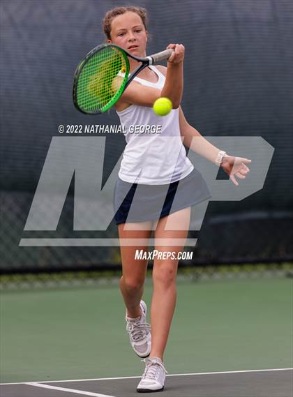 Thumbnail 3 in Girls Tennis Metro Tournament photogallery.
