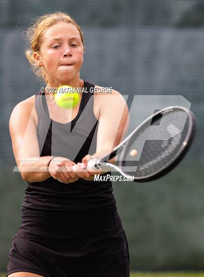 Thumbnail 2 in Girls Tennis Metro Tournament photogallery.