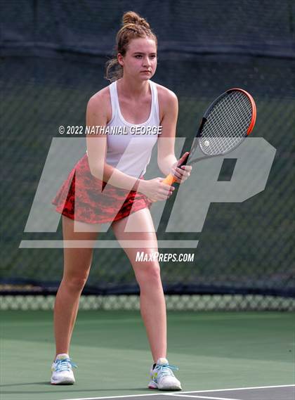 Thumbnail 1 in Girls Tennis Metro Tournament photogallery.