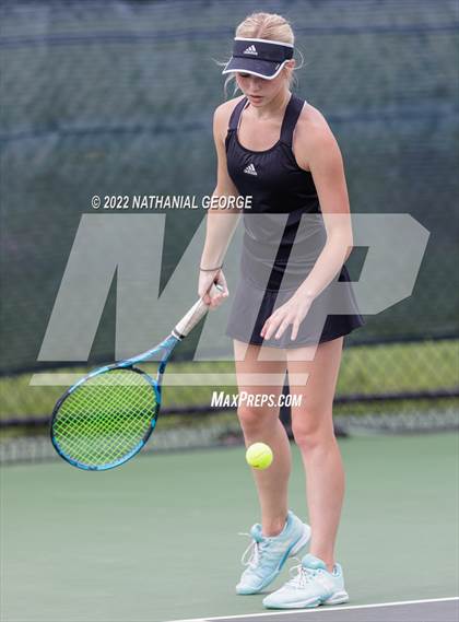Thumbnail 2 in Girls Tennis Metro Tournament photogallery.
