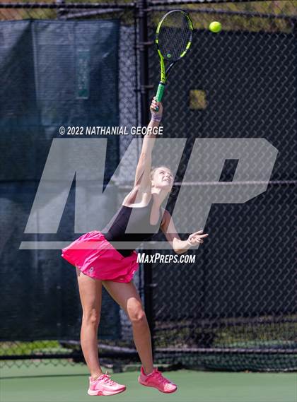Thumbnail 3 in Girls Tennis Metro Tournament photogallery.