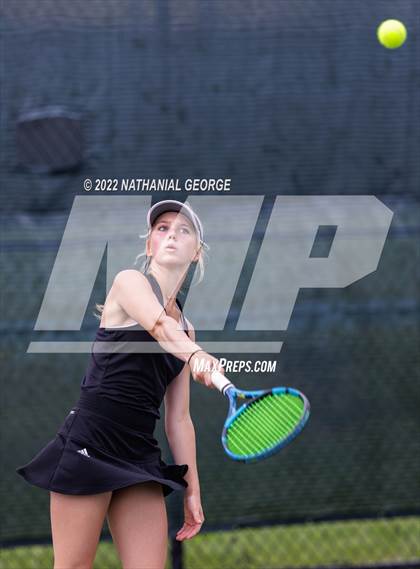 Thumbnail 1 in Girls Tennis Metro Tournament photogallery.