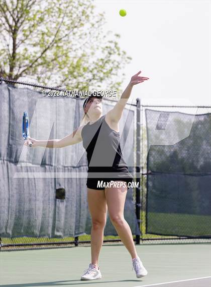 Thumbnail 3 in Girls Tennis Metro Tournament photogallery.