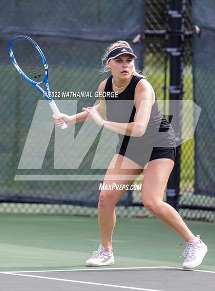 Thumbnail 3 in Girls Tennis Metro Tournament photogallery.