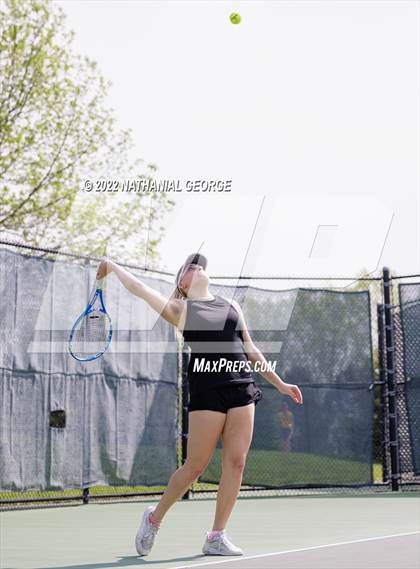 Thumbnail 2 in Girls Tennis Metro Tournament photogallery.