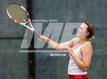 Thumbnail 3 in Girls Tennis Metro Tournament photogallery.