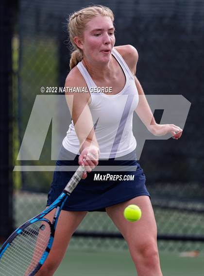Thumbnail 3 in Girls Tennis Metro Tournament photogallery.
