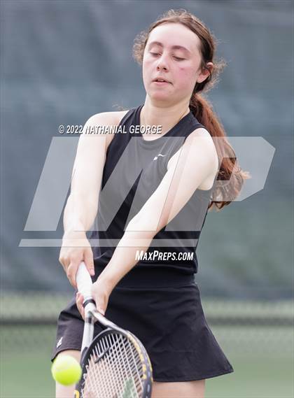 Thumbnail 3 in Girls Tennis Metro Tournament photogallery.