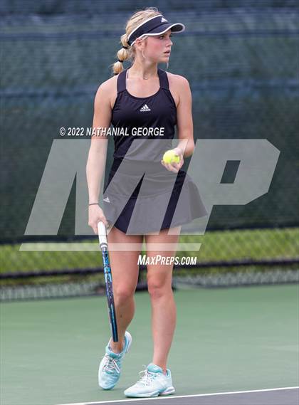 Thumbnail 1 in Girls Tennis Metro Tournament photogallery.