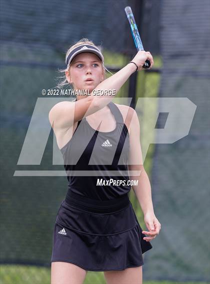 Thumbnail 3 in Girls Tennis Metro Tournament photogallery.