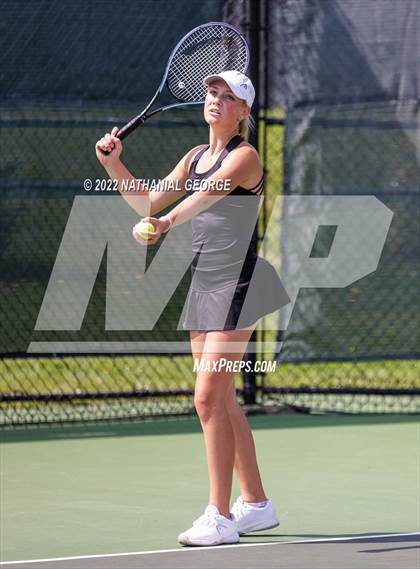 Thumbnail 2 in Girls Tennis Metro Tournament photogallery.