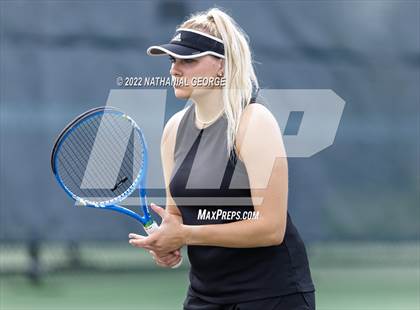 Thumbnail 1 in Girls Tennis Metro Tournament photogallery.