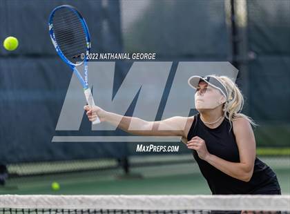 Thumbnail 3 in Girls Tennis Metro Tournament photogallery.