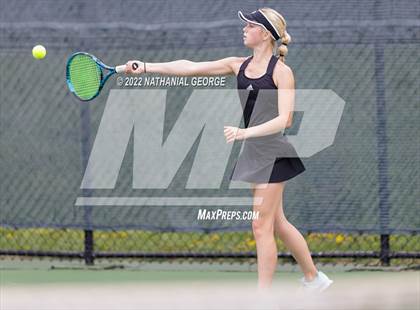 Thumbnail 1 in Girls Tennis Metro Tournament photogallery.