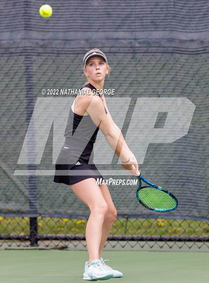 Thumbnail 3 in Girls Tennis Metro Tournament photogallery.