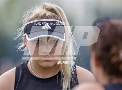 Thumbnail 3 in Girls Tennis Metro Tournament photogallery.