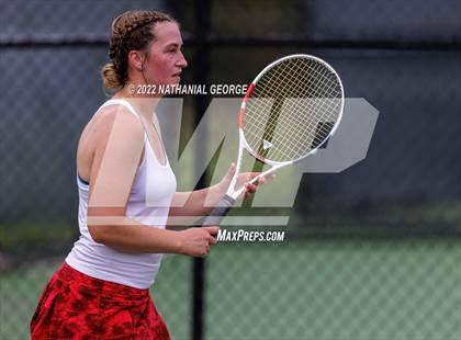 Thumbnail 3 in Girls Tennis Metro Tournament photogallery.