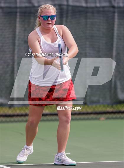 Thumbnail 1 in Girls Tennis Metro Tournament photogallery.