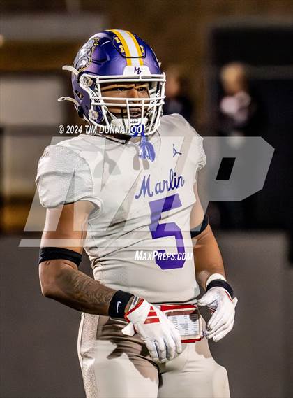 Thumbnail 2 in Marlin vs Ganado (UIL 2A D1 Football Region 4 Quarterfinal) photogallery.