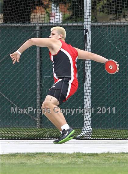 Thumbnail 1 in CIF State Track & Field Championships (Boys Discus) photogallery.