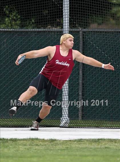 Thumbnail 2 in CIF State Track & Field Championships (Boys Discus) photogallery.