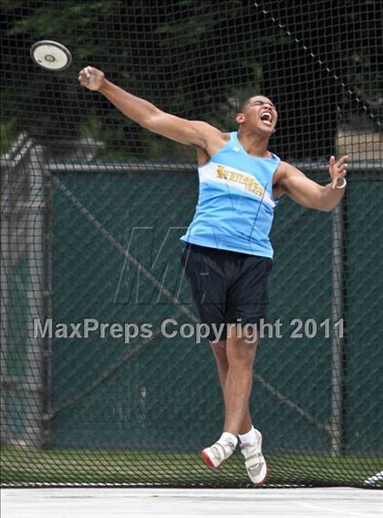 Thumbnail 1 in CIF State Track & Field Championships (Boys Discus) photogallery.