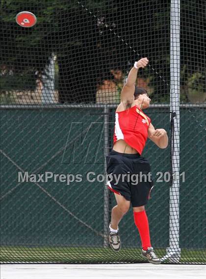 Thumbnail 1 in CIF State Track & Field Championships (Boys Discus) photogallery.