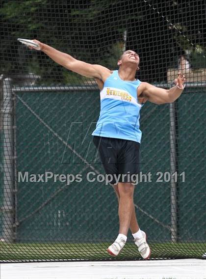 Thumbnail 2 in CIF State Track & Field Championships (Boys Discus) photogallery.