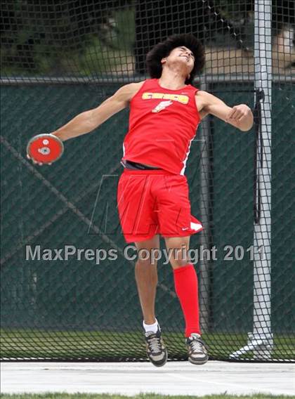 Thumbnail 1 in CIF State Track & Field Championships (Boys Discus) photogallery.