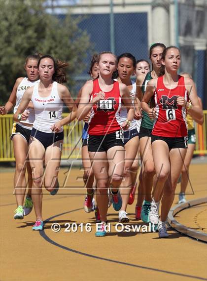 Thumbnail 3 in CIF NCS Masters Track and Field (Girls 3200 Meters) photogallery.