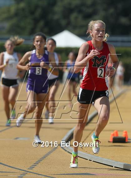 Thumbnail 2 in CIF NCS Masters Track and Field (Girls 3200 Meters) photogallery.