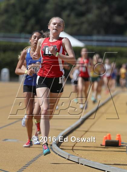 Thumbnail 3 in CIF NCS Masters Track and Field (Girls 3200 Meters) photogallery.