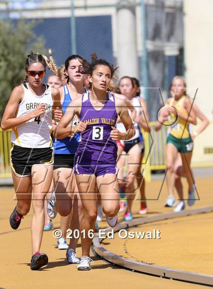 Thumbnail 1 in CIF NCS Masters Track and Field (Girls 3200 Meters) photogallery.